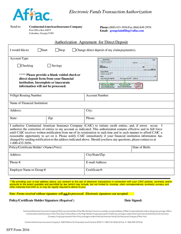 Fill Free Fillable Aflac Insurance PDF Forms