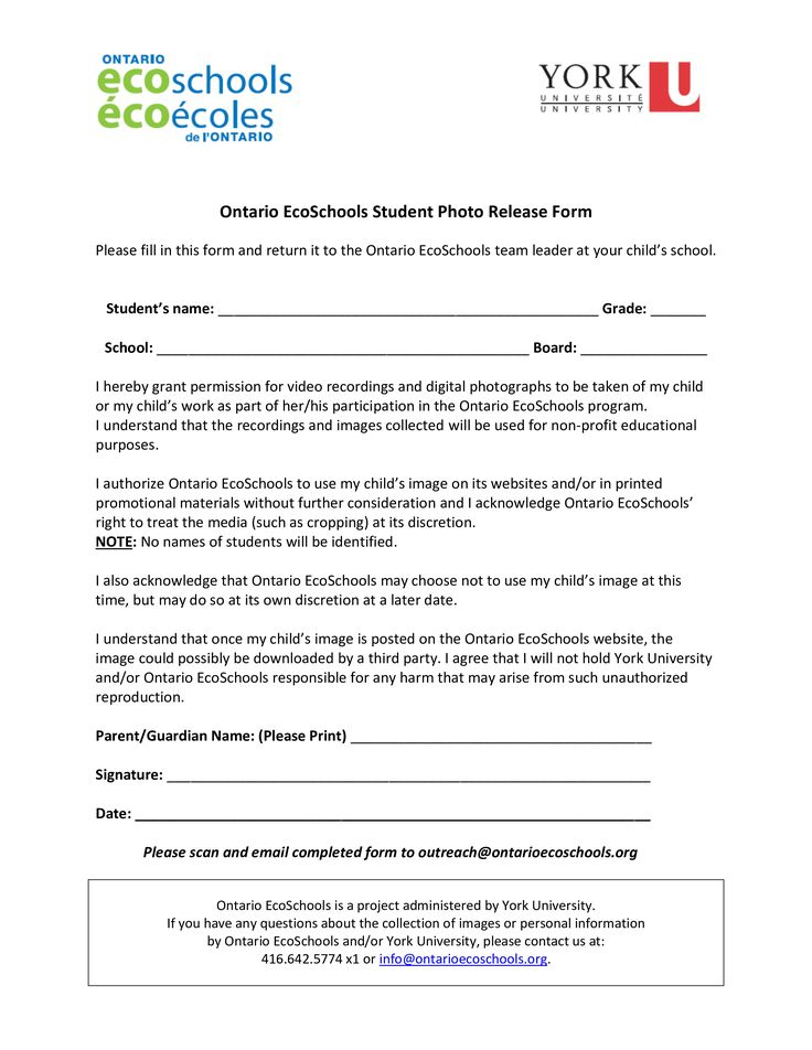 School Photo Release Form How To Create A School Photo Release Form