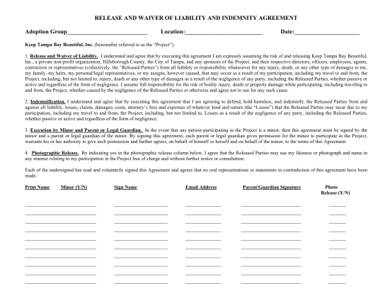18 Liability Waiver Form Pdf Free To Edit Download Print CocoDoc