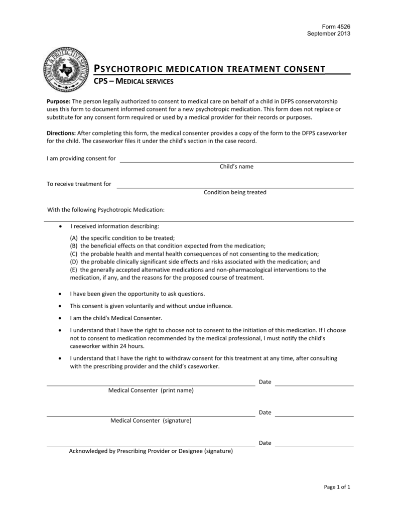 Dfps Medical Consent Form 2022 Printable Consent Form 2022