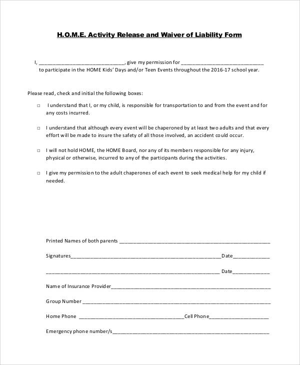 FREE 53 Generic Release Forms In PDF