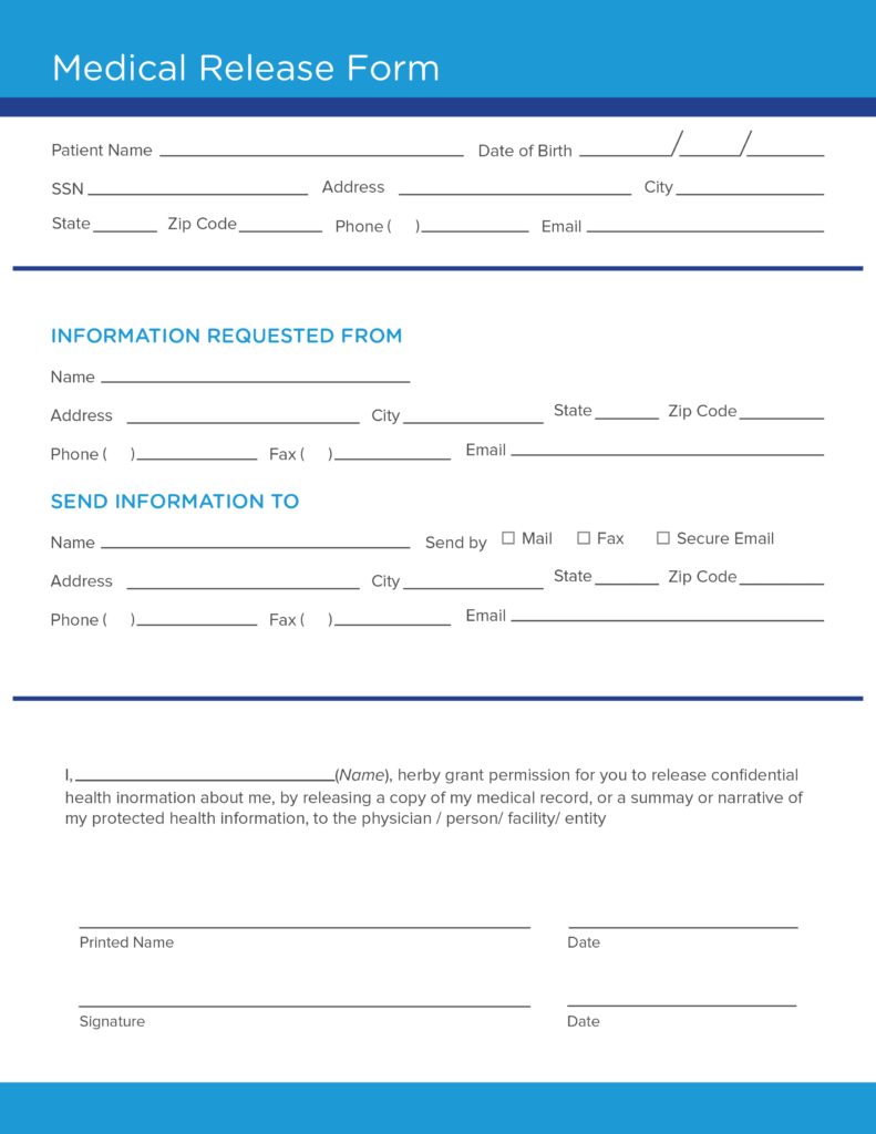 Free Medical Release Form Template Continuum
