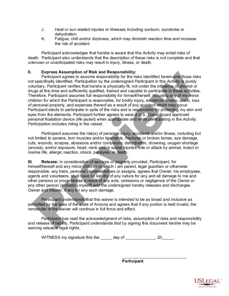 Liability Release Form For Horseback Riding US Legal Forms