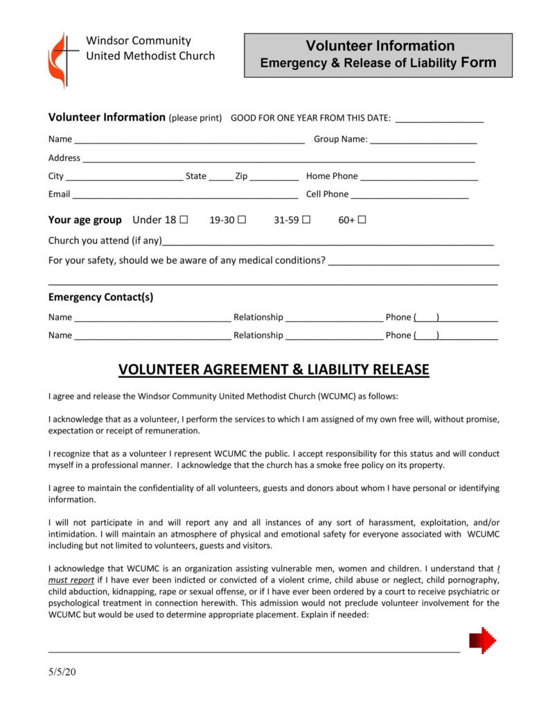 Printable Release Of Liability Waiver Template Printable Templates